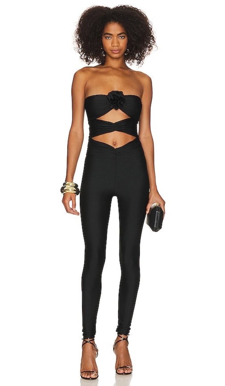 Ronny Kobo Amir Cut Out Strapless Jumpsuit Women's Black Size Small